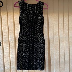 DVF black and white dress
